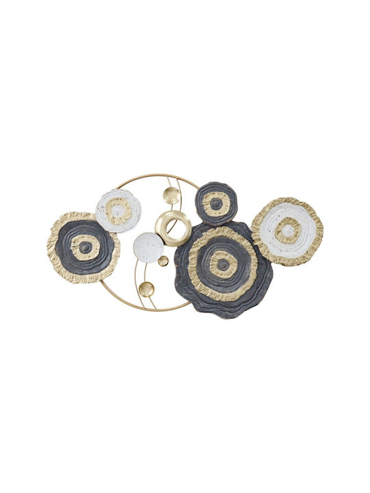 Inart Decorative Geometric Element Cirsus Multicolour Metal 91x4x49cm