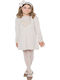 Kinderkleid Langärmelig Gestrickt Beiges