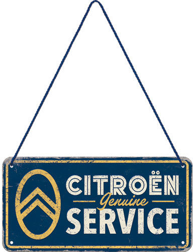 Nostalgic Art 3D Wall Decor Sign Citroen Genuine Service Handmade Made of Metal 20x10cm