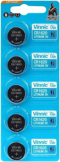 Vinnic Batterien Lithium für Uhren CR1620 3V 5Stück
