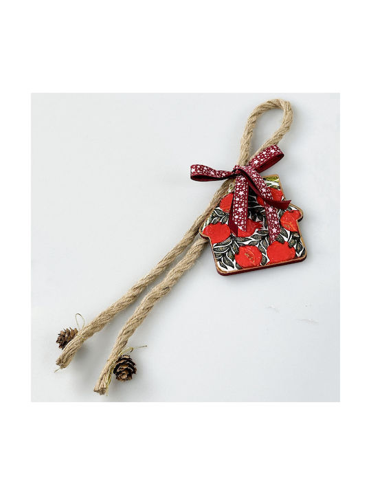 Handmade Окачен Гоури Нар Червен 1бр