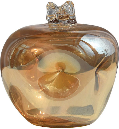 Marhome Tischplatte Glücksbringer Granatapfel Braun aus Glas 12x12.5cm 1Stück