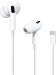 Hoco Dm48 Type-C Earphones White