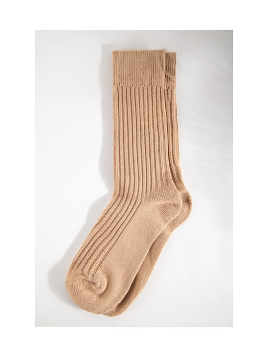 24 Colours Women's Socks Beige