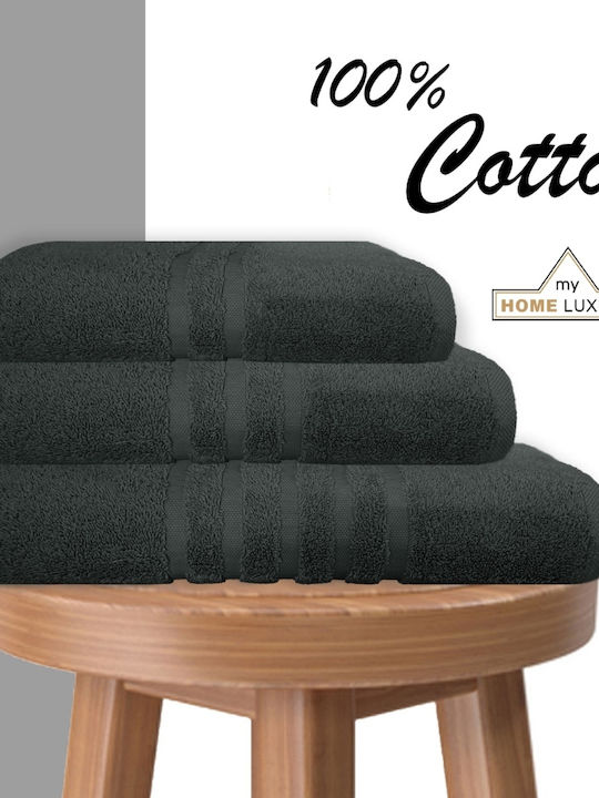 My Home Luxury Hand Towel 40x60cm Black Weight 600gr/m²
