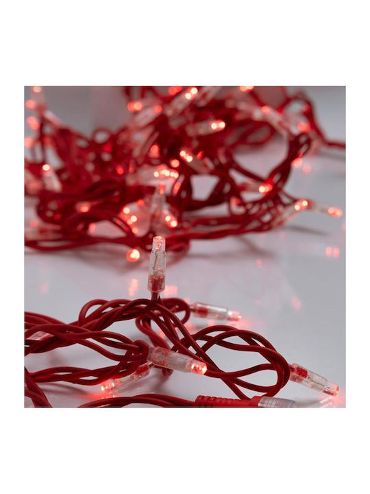 96 Λαμπάκια LED 3μ. Κόκκινα σε Σειρά (χωρίς Μετασχηματιστή)