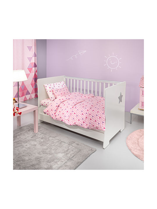Guy Laroche Two 2 Twenty Seturi de cearșafuri pentru bebeluși Pentru Patut Bumbac Roz fucsia Fuchsia 115x170buc 3buc