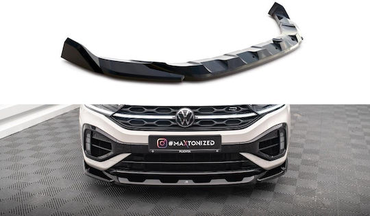 Χειλάκι Spoiler Προφυλακτήρα V.2 Volkswagen T-roc R R-line Facelift 2021 Μαύρο Γυαλιστερό Vw-t-roc-1-r-fd2g