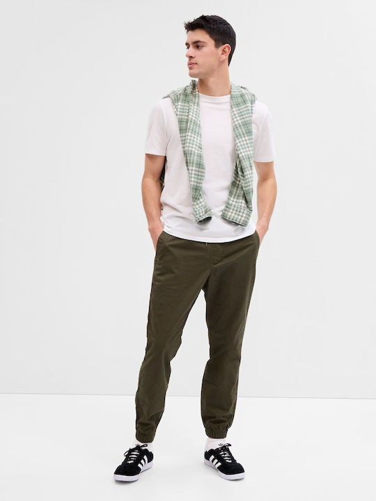 Hose Elastisch Black Moss