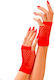 Accessories Short Cut Finger Gloves Red