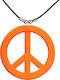 Hippie Neon-Orange Halskette Accessoire