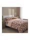 Charalambidis Textiles Duvet Cover Single 160x240 Chrysanthemum Cinnamon