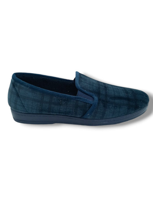 Heel Enclosed Men's Slipper Blue
