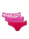 Βαμβακερά Women's Slip 3Pack Red-pink