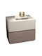 Vanity Bedside Table Wooden Beige 60x40x45cm E7351,2