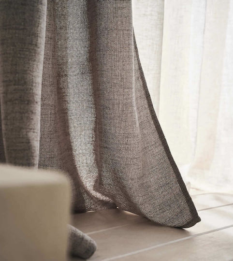 Gofis Home Κουρτίνα με Τρουκς Magna Γκρι 140x280εκ.