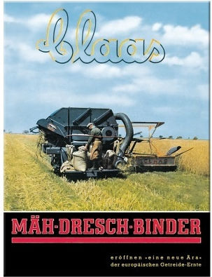 Nostalgischer Metallmagnet Traditionelle Marken Claas Mahdreschbinder
