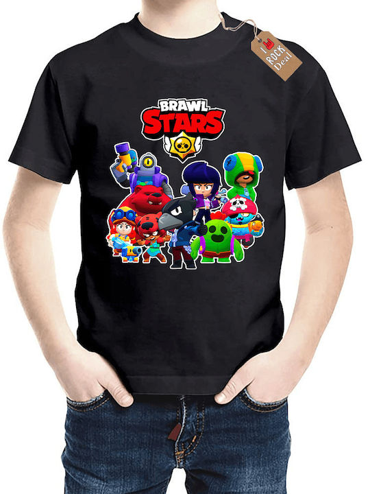 Παιδική Μπλούζα Κοντομάνικη Μαύρη Brawl Stars