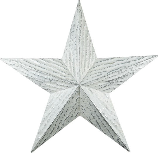 Zen Collection Metal Christmas Decorative Star 56.5x8x59cm Silver