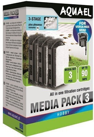 Aquael Phosmax Cartridge & Versamax Mini Sponge 3pcs