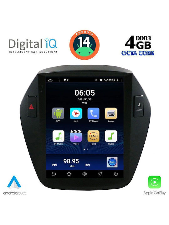 Digital IQ Auto-Audiosystem für Hyundai iX35 2010-2015 (Bluetooth/USB/WiFi/GPS/Apple-Carplay/Android-Auto) mit Touchscreen 9.7"
