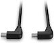 Lindy Angle (90°) USB 2.0 Cable USB-C male - USB-C 60W Μαύρο 1m
