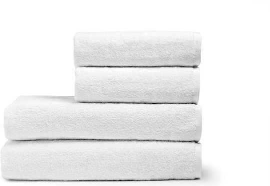 Beauty Home Гладка Хотелска Кърпа За Ръце 50x30см Бяла Тегло 500gsm