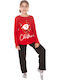 Comfort Kids' Pajamas Winter red Santa Claus