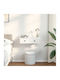 Wall Living Room Cabinet Made of Particle Board White 60x28x15cm