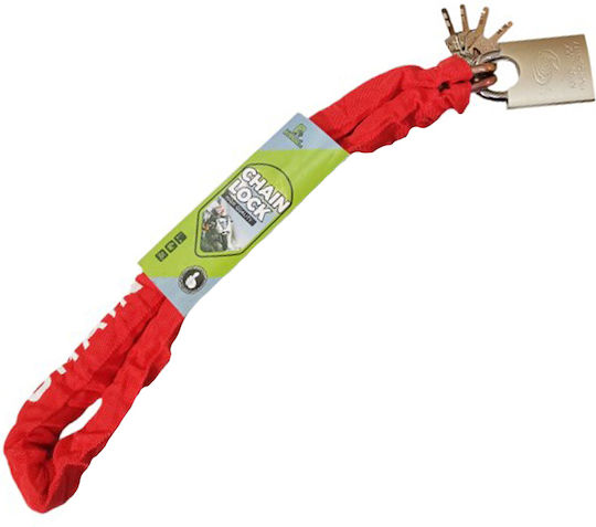 1272-07 100cm Motorcycle Anti-Theft Chain in Red