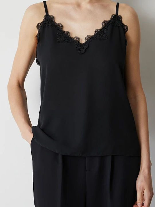 Γυναικείο Lingerie Top με Δαντέλα Μαύρο