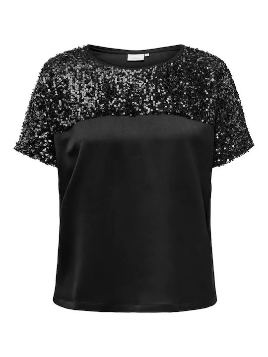 Only Women's Blouse Short Sleeve Black