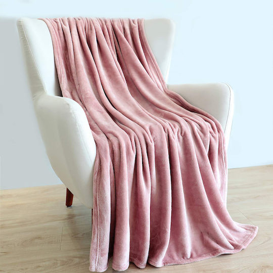 Astron Italy Фотьойл Throw Космат 130x160см Dusty Rose Astron Italy Фотьойл Throw Космат 130x160см Dusty Rose