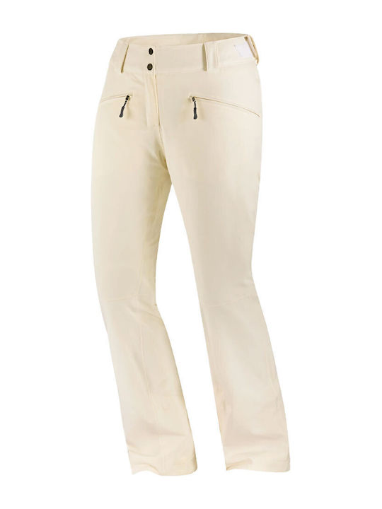 Salomon Edge LC2334200 Women's Trousers for Ski & Snowboard Beige