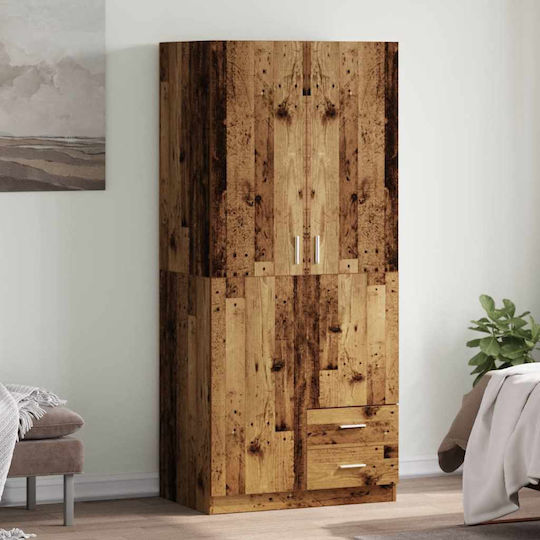 Ușă dublă Dulap de Haine Old Wood 80x52x180cm