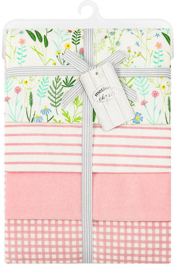 Mother's Choice Pătură Pepinieră Swaddling pături 100% bumbac Roz 76x76cm 4buc