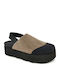 Abby Suede Mules με Χαμηλό Τακούνι σε Πράσινο Χρώμα