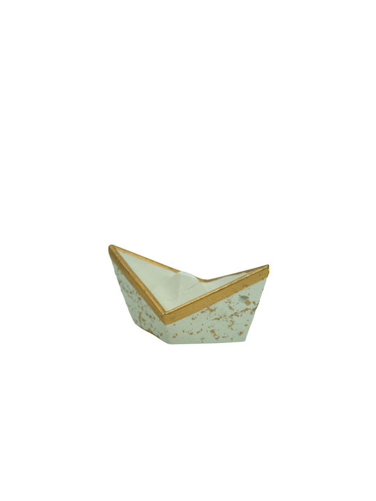 Makwedding Christmas Figure Ship Gold Height 8cm