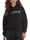 Women's Sweatshirt Hooded Black