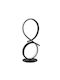 Eglo LED Nightstand Lamp Serpins Curved Decorative Table Lamp Room Decor Living Room Nightstand Light Made of Metal in Black Plastic in White Warm White Height 40.5 cm