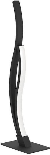 Lampă de noptieră LED Eglo Grisolia, lampă de masă curbată, decor pentru cameră, lampă pentru dormitor și living, realizată din metal și plastic, în negru și alb neutru, H 45,5 cm