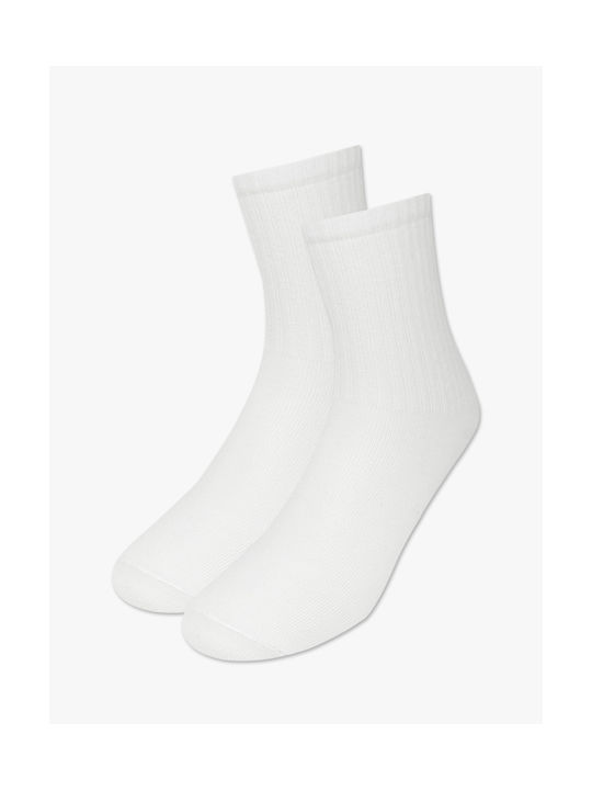 Lsmn Cotton Plain Athletic Sock White