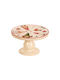 TnS Ornament de masă de Crăciun Stand de tort Ceramic Bej L26xW26xD12cm.
