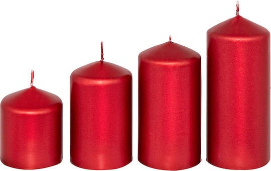 Χριστоулгенски свещи и свещници Свещ Червен 5см. 4бр