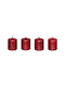 Christmas Red Candle 4.5x4cm 4pcs