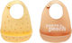 Pearhead Bib Silicone with Pocket Peach for 6 m+ 2pcs