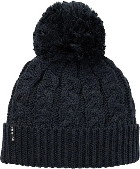 Beanie Γυναικείος Fleece Σκούφος Πλεκτός σε Μαύρο χρώμα