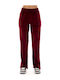 Jogginghose Samt Bordeaux