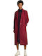 Brenda Women's Burnt Red Coat with Buttons