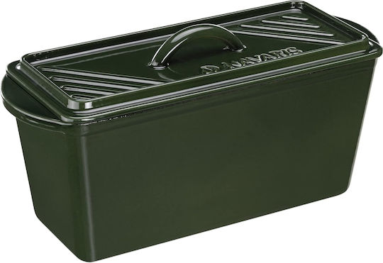 Navaris Cutie de pâine cu capac Metalic Verde 34x13x13cm Navaris Cutie de pâine cu capac Metalic Verde 34x13x13cm
